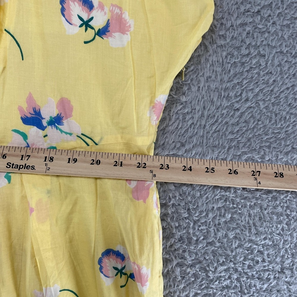 ModCloth X Emilyandfin Dress Womens 3X Yellow Babydoll Floral Fit Flare Midi - Picture 9 of 16